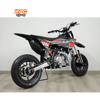 2026 Motor Pit Bike Supermoto Berkualitas Tinggi ZS155CC 190CC Dual On Road 12 inci untuk Balap Motard Dewasa GP Moto Bensin Pit Motard