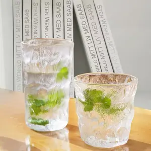 Romantik su bardağı buzul desen kahve fincanı