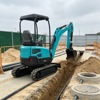 Mini-excavatrice hydraulique avec cabine de 1 tonne, 2 tonnes, 3 tonnes à vendre