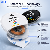 Badge NFC rond pour avis Google, pour comptoir de magasin, réception, feedback en blanc ou noir, pour hôtel et café