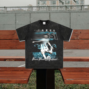 Fútbol Retro americano para <span class=keywords><strong>Messi</strong></span> Impreso Pesado Manga larga Cuello redondo <span class=keywords><strong>Sudadera</strong></span> con capucha Camiseta <span class=keywords><strong>de</strong></span> verano transfronteriza Transpirable - Product Image 6