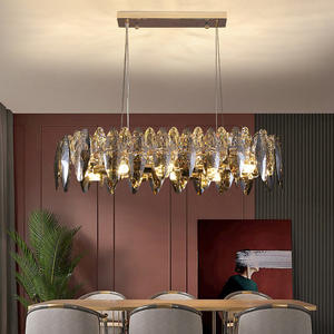 Haute Qualité Cristal Hôtel Décor Doré Lustre Pendentif <span class=keywords><strong>Suspension</strong></span> Luminaire Lampes De Luxe Cristal Lumières Lustre - Product Image 2