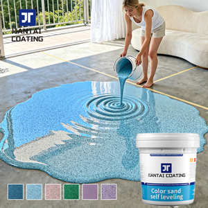 Peinture époxy auto-nivelante colorée pour sols - Revêtement liquide résistant à l'usure pour sols intérieurs et extérieurs - Product Image 1