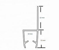 Vente chaude joints étanches noir porte de douche bande d'étanchéité pour joints de porte de douche pliants
