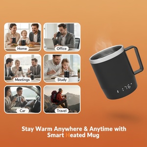 Mug auto-chauffant portable en gros, batterie 5000 mAh, chauffe-café 18 oz, mug de voyage auto-chauffant rechargeable pour le bureau - Product Image 6