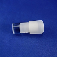 Adaptateur fileté en quartz transparent avec capuchon de protection assorti pour expériences à haute température