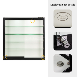 Tùy chỉnh treo tường kính hiển thị trường hợp kính đen hiển thị tủ cho khói cửa hàng - Product Image 5