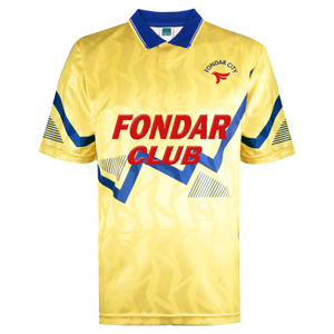 Maillot de football rétro personnalisé jaune à col polo boutonné, manches courtes, tricot géométrique zigzag, respirant, pour hommes, vente en gros - Product Image 1