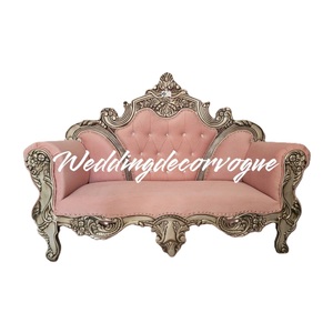 Sofá seccional multifuncional ecológico de alta calidad con asiento de amor de lujo de dos plazas para Villa, bodas, Material de madera-Fábrica - Product Image 1