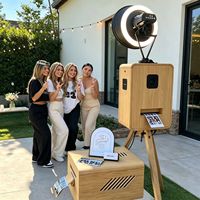 Photomaton à impression instantanée YPT avec cadre en bois et verre trempé, écran tactile 18,5 pouces, Wi-Fi, NFC, Bluetooth, compatible HDMI, iPad, DSLR, GoPro