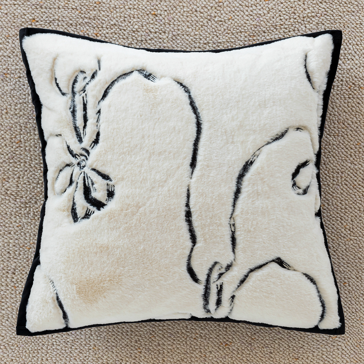Faux lapin et vison petite fleur