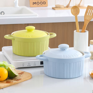 Ensemble de casseroles et de marmites en céramique antiadhésive de style américain moderne Cooklover avec poignée en silicone, compatible lave-vaisselle - Product Image 4