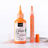 Recharge d'encre Graffiti pour stylo marqueur de peinture acrylique de 120ml pour artistes et étudiants Emballage en vrac