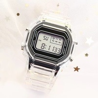 Nouvelle Mode Montre Électronique Transparente LED pour Femme, Montre de Sport Électronique Multicolore Bonbon, Cadeau Étudiant