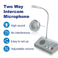 Système d'interphone filaire bidirectionnel portable pour fenêtre, microphone à condensateur col de cygne anti-interférence pour entreprises, bureaux et hôpitaux