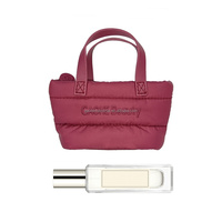 Mini pochette à monnaie et porte-clés en polyester, style tote, avec fermeture éclair, mignonne et petite, pour maquillage et rouge à lèvres, à suspendre