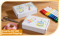 Boîte cadeau pliante en carton blanc recyclé écologique avec logo personnalisé, pour cosmétiques, savons, boîte mystère, avec gaufrage, taille personnalisée, vente en gros