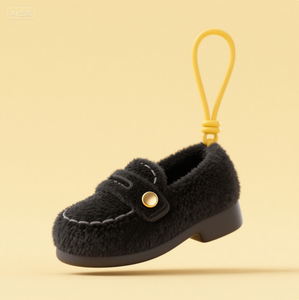 จี้รูปเสือดาวรองเท้าแบบนิ่มพวงกุญแจสัตว์ยัดนุ่นของเล่นรูปวัวน่ารักของขวัญตามสั่ง - Product Image 2