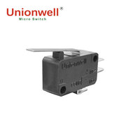 Micro-interrupteurs Unionwell SPST 16A 250VAC à levier droit, type à action rapide T125, certifiés sécurité internationaux