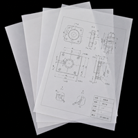 Película Transparente para Plotter PET de 75 Micras, Resistente al Agua, Imprimible con Tinta, para Dibujos Técnicos de Ingeniería CAD