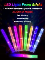 Bâton lumineux LED personnalisé RGB pour événements, bâton lumineux en mousse épaisse personnalisé pas cher pour les cadeaux promotionnels et commerciaux