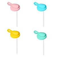 Couvre-boîte de conserve en silicone réutilisable, étanche et anti-déversement, avec paille intégrée