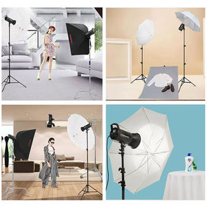 Paraguas reflectante de fotografía MIAOTU Gold Black exterior negro interior plateado con cubierta de tela suave FLASH LIGHT softbox - Product Image 6