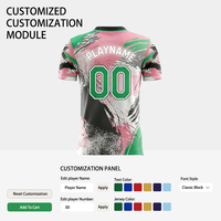 Camiseta de Fútbol Personalizada Más Vendida, 100% Poliéster, Secado Rápido, Anti-UV, con un Moderno Diseño de Camiseta Corta
