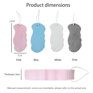Spugna <span class=keywords><strong>da</strong></span> <span class=keywords><strong>bagno</strong></span> per la rimozione della pelle morta rapidamente indolore 3D per bambini esfoliante per il corpo Scrubber morbido riutilizzabile con PVA a scaglie di pesce - Product Image 4