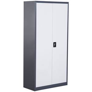 Biblioteca cajones negros 2 puertas de vidrio Tarjeta de índice personal estantes almacenamiento muebles de oficina armario diseño metal acero archivador - Product Image 4