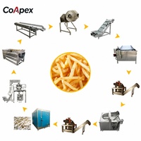 Semi-automatische frietverwerkingsmachine/friteuse voor fruit en groenten, 100-200 kg/uur, hoge efficiëntie, instapmodel, lage budget