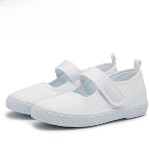 Klassieke stijl effen kinderschoenen van canvas, wit, groothandel, schoolmeisjes- en jongensschoen voor kinderen - Product Image 5