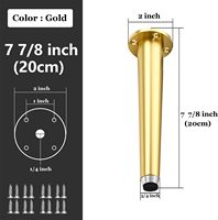 Moderne 7,8 Zoll Goldene Aluminiumlegierung Schrankbeine Nivellierfüße Wasserdicht Rostbeständig Hochbelastbare Möbelbeine Einfach zu Montieren