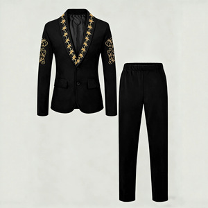 <span class=keywords><strong>Costume</strong></span> de smoking classique noir vintage brodé pour enfants, idéal pour les événements de piano, anniversaires, garçons d'honneur et remises de diplômes - Product Image 6