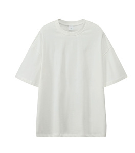 เสื้อยืดผู้ชาย 330 กรัม ผ้าคอตตอน 100% หนานุ่ม กันยับ สีพื้น คอกลม แขนสั้น ทรงโอเวอร์ไซส์ สไตล์สตรีทแวร์ - Product Image 6