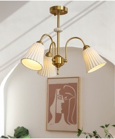 Luminaire suspendu vintage en cuivre à 6 lumières, lumière d'ambiance chaude pour salle à manger, salon, décoration intérieure