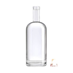 750ml chiều cao chất lượng thủy tinh chai rượu Vodka Whisky rum chai thủy tinh với nút chai - Product Image 3