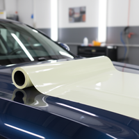 Film Vinyle de Protection de Voiture Blanc Brillant en PET PVC de Haute Qualité, Résistant aux UV, Anti-Jaunissement, Film d'Enveloppement Automobile 1.52*17M
