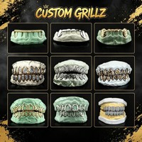 Offre Spéciale – Grillz en Argent Sterling 925 avec Moissanite, Personnalisé, Entièrement Pavé, Style Hip Hop, Bijoux Dentaires Étanche et Hypoallergénique, Certifié GRA