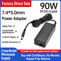Chargeur pour ordinateur portable 90W compatible avec l'adaptateur secteur DELL 19.5V 4.62A (connecteur 7.4 X 5.0mm)