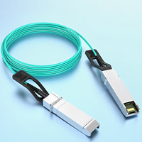 Kabel Optik Aktif SFP+ AOC 10Gbps 3m Multimode untuk 10G/25G/40G/100G Stacking Direct-Attach QSFP/QSFP28 RoCE
