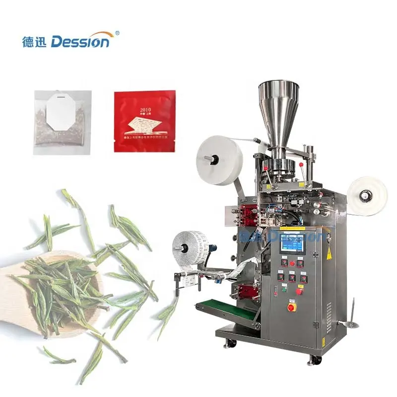 Inner and Outer tea bag with Label paper packaging machine coffee bag packing machine for retail