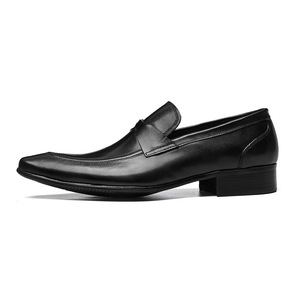 Top layer cowhide pointed-toe men's <b>shoes</b> - English leather business formal <b>shoes</b> - one-piece casual leather <b>shoes</b> - Product Image 2