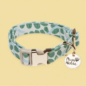 Collar de perro de algodón impreso de moda personalizado moderno y elegante personalizado con luces suave y duradero OEM ODM al por mayor - Product Image 1