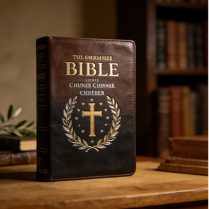 Cubierta de cuero PU marrón profesional con letra roja Fabricante de China Servicio de impresión de la <span class=keywords><strong>Santa</strong></span> Biblia - Product Image 3