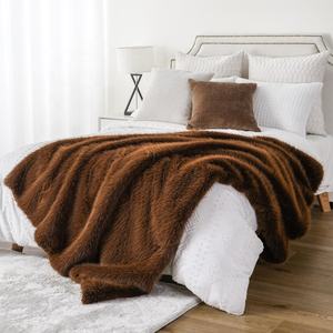 جودة عالية سميكة دافئة فاخرة فروي عالية كومة ثقيلة فرو صناعي بطانيات رمي للأريكة مريحة الصوف بكميات كبيرة - Product Image 2