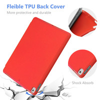 Étui en cuir PU ultra fin pour iPad 7e/8e/9e génération/Air3, coque arrière antichoc pour tablette avec support pour stylet