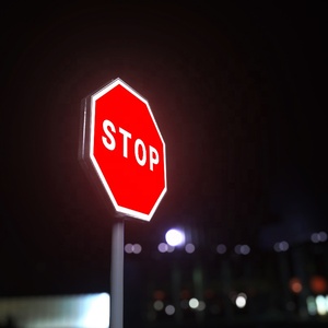 <span class=keywords><strong>Segnale</strong></span> LED STOP in Alluminio Riflettente e Luminoso, <span class=keywords><strong>Segnale</strong></span> Stradale per Assistenza al Parcheggio - Product Image 5