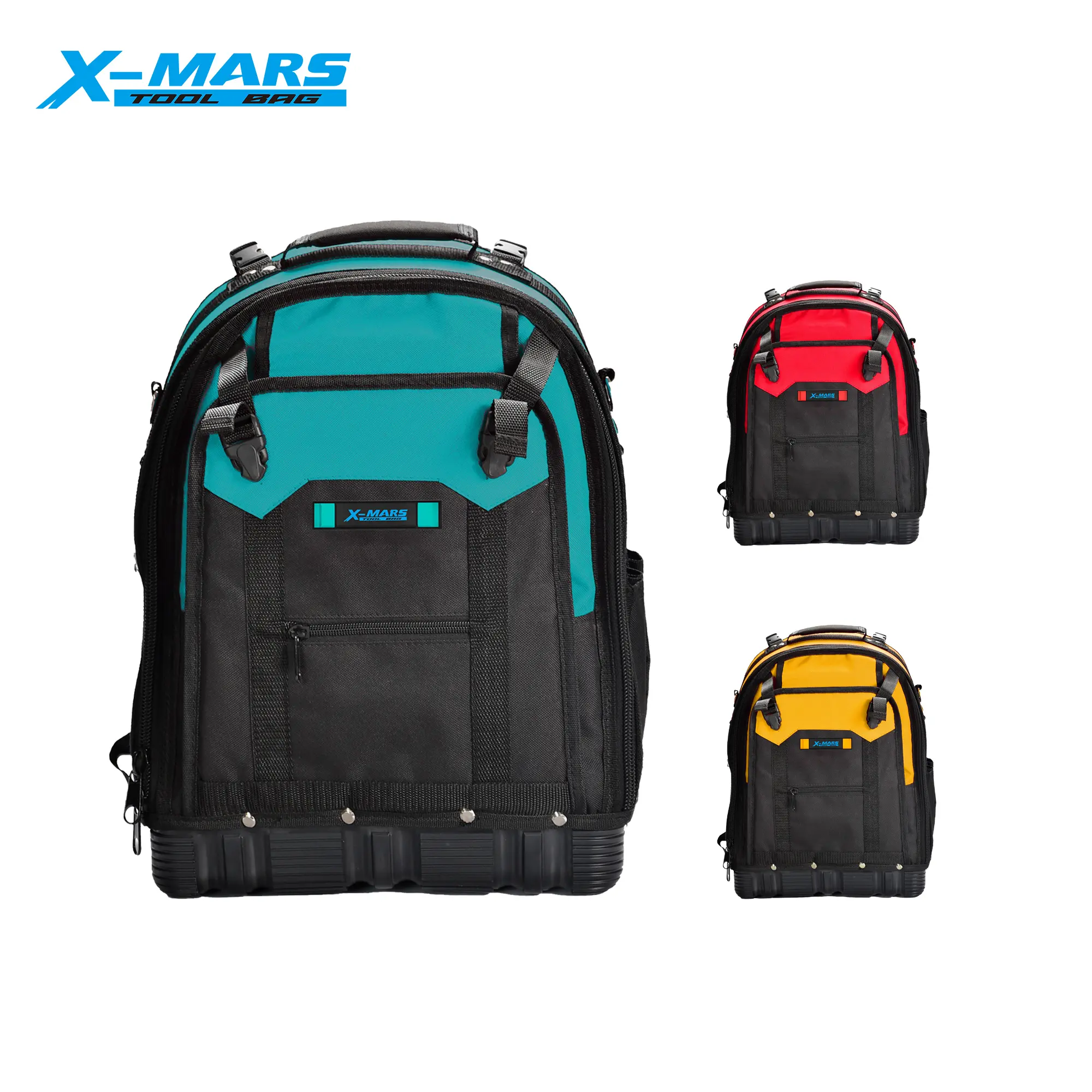 X-mars大容量耐久性マルチポケットバッグ13 "ツールバッグバックパックツールキット電気技師ハンドバッグ