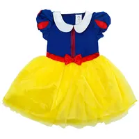 Pakaian Bayi Perempuan Gaun Putri Katun Gaun Kostum Cosplay Film TV Alice Minnie Putih Pakaian Pesta Ulang Tahun
